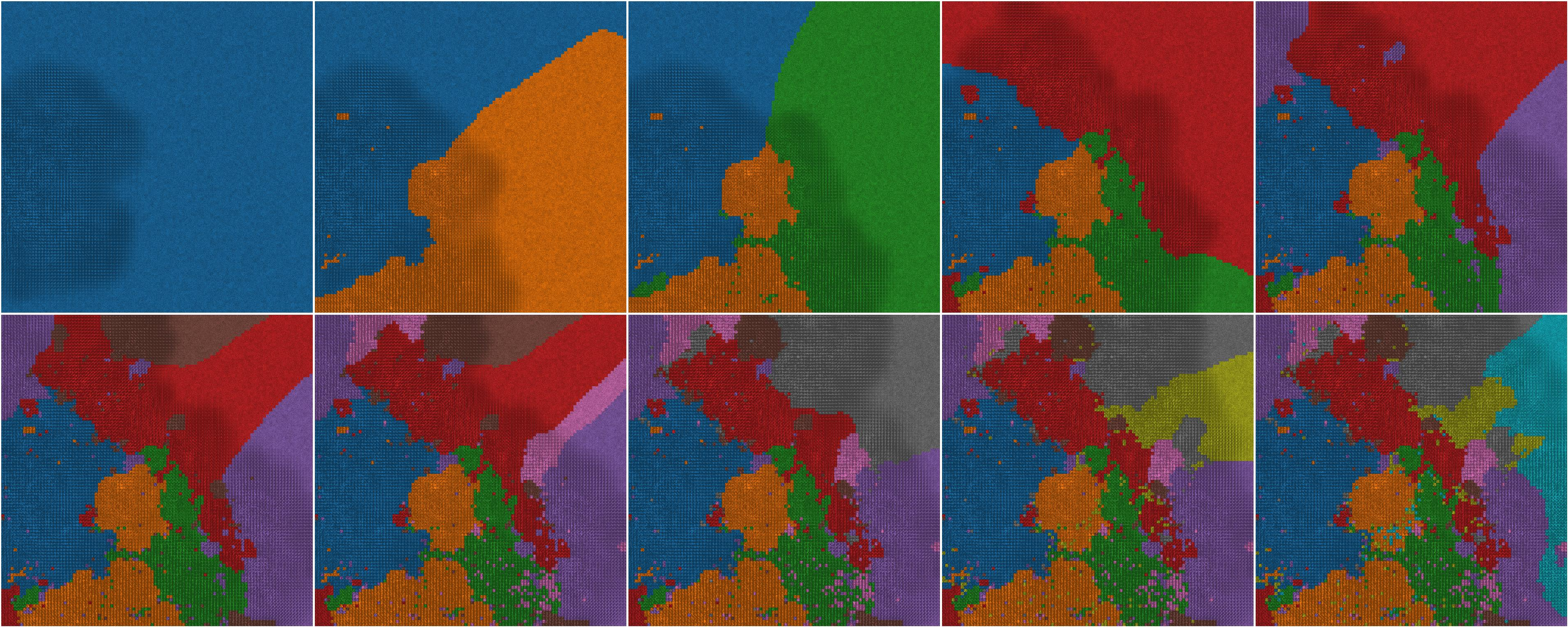 Training process of a Saturation Self-Organizing Map